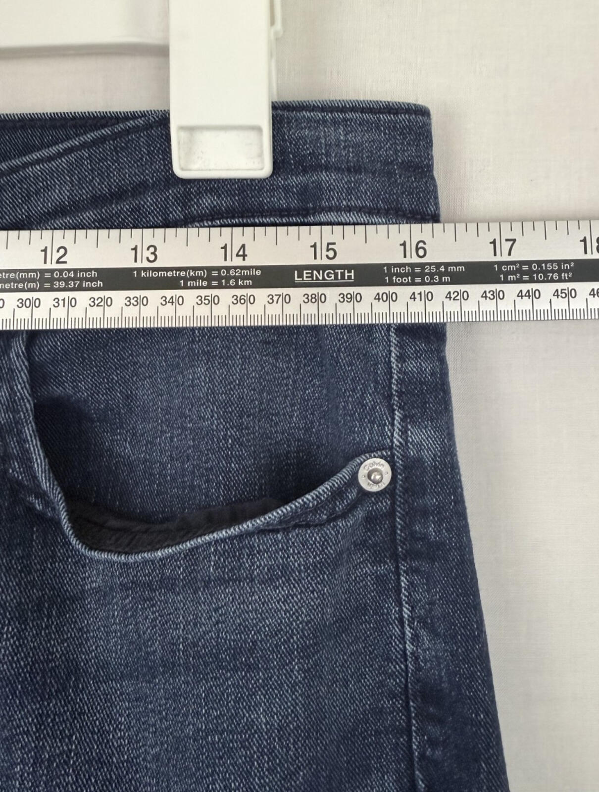 Calvin Klein Jeans Mens Sz 33x30 Blue Standard Straight Jeans Stretch Nice Fade
