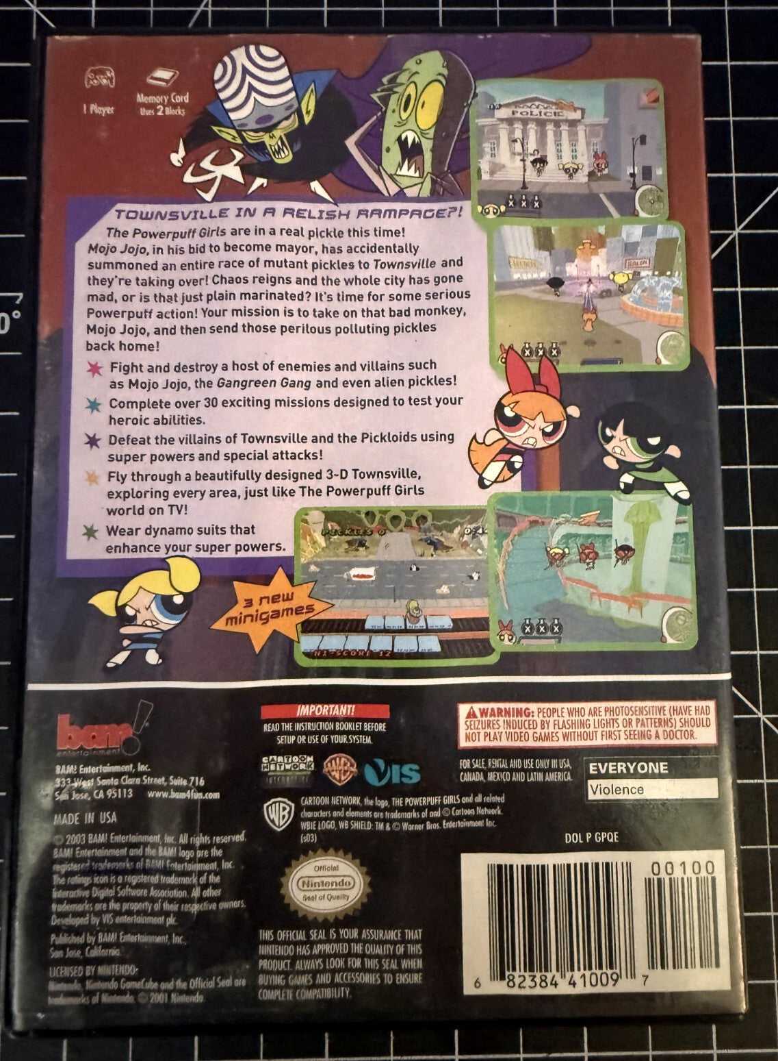 Powerpuff Girls Relish Rampage (Nintendo GameCube) Pickled Edition RARE
