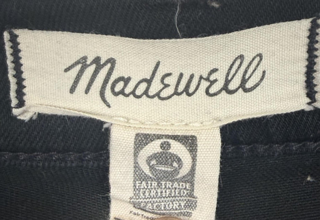 Madewell Black 10" High Rise Skinny Womens 32P Short Stretch Jeans