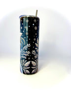 20 oz Snowman Stainless Steel Tumbler with Lid, Straw