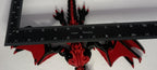 3D Printed Winged Dragon -PLA- Black and Red - 12 inches Long - Articulated
