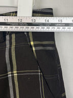 ONEILL Warren Bermuda Shorts Mens 28 Brown Plaid Soft Viscose Blend Surf Beach