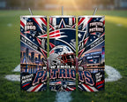 20 oz New England Patriots Stainless Steel Tumbler with Lid, Straw - NFL
