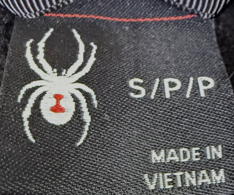 Spyder Hoodie Mens Sz S Red Black 1/4 Zip Pullover Fleece Spider Logo