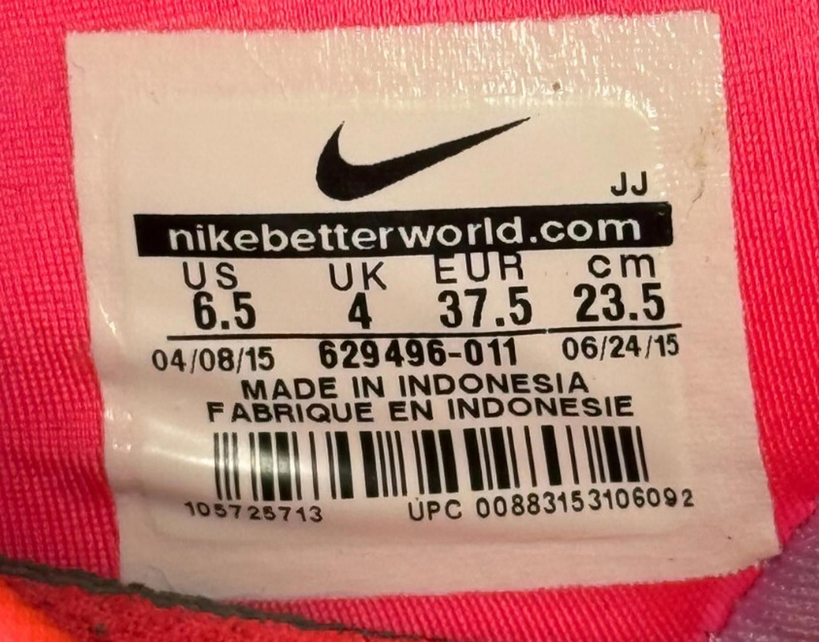 Nike Free TR Fit 4 Black Pink Womens US Size 6.5  Running Shoes