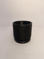 3D Printed Modern Planter - 4 Inch - Indoor - Black with removable bottom