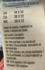American Eagle Airflex+ Athletic Fit Distressed Mens Jeans Sz 30x32
