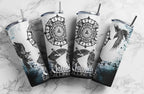 20 oz Vahalla Calling Me Stainless Steel Tumbler with Lid, Straw