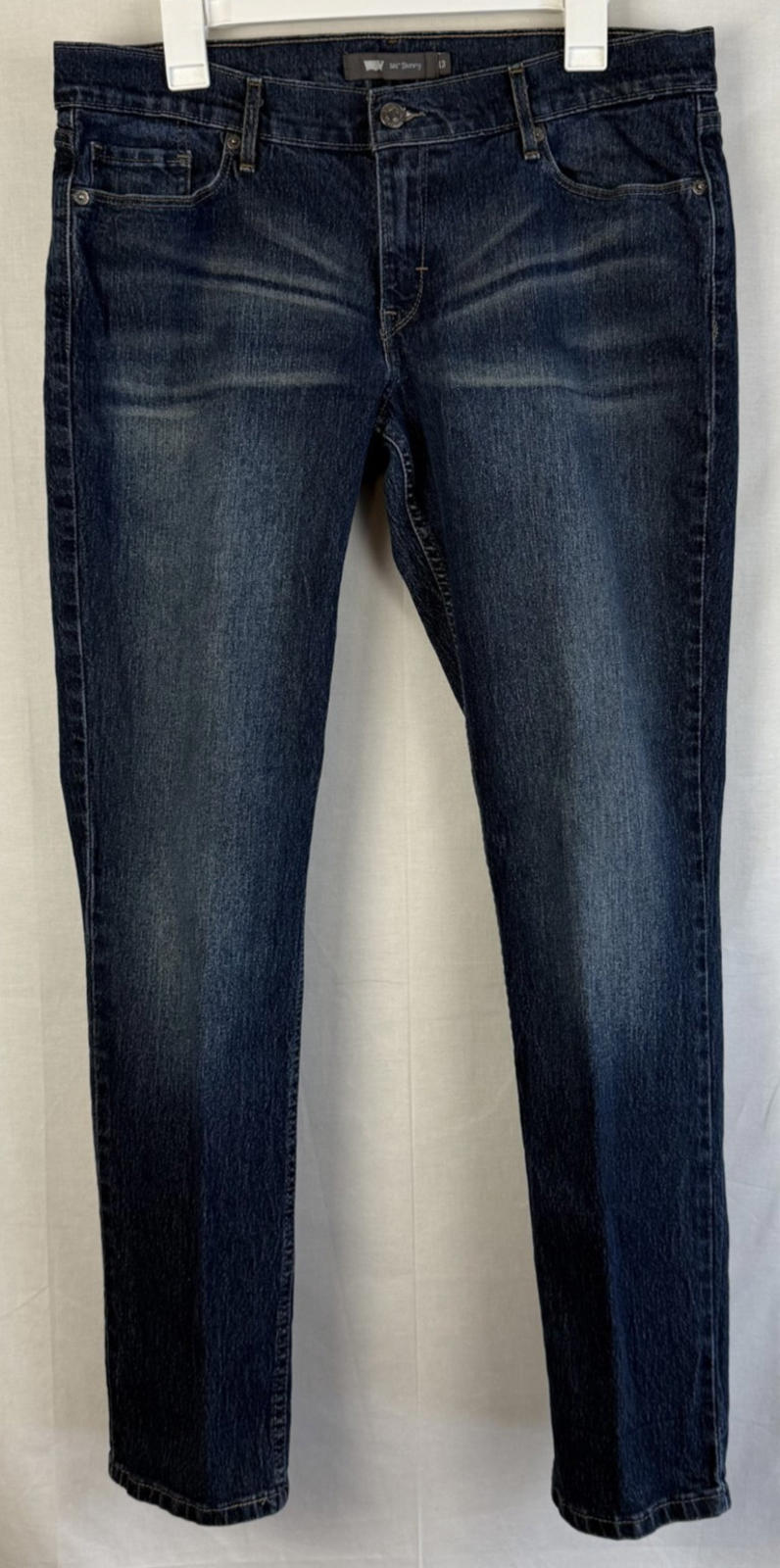 Levi's 524 Skinny Jeans Womens Size 13 Dark Wash Stretch Whiskered