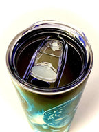 20 oz Glowing Killers Stainless Steel Tumbler with Lid, Straw Halloween