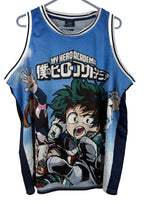 My Hero Academia Jersey Mens Sz L Deku Todoroki Uraraka Plus Ultra Tank Shirt