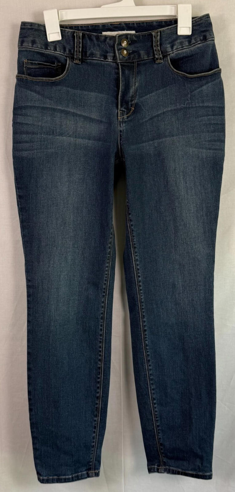 Boston Proper Jeans Womens Size 8 Blue Denim Mid Rise Straight Leg Stretch
