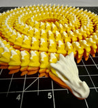 3D Printed LONG Dragon/Snake - PLA - Candy Corn - 5 Feet 4 Inches