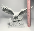 3D Printed Eagle and Mjolnir - Stone Looking PLA