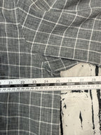 Orvis Mens XL Gray Windowpane Check Tech Short Sleeve Button Up Shirt