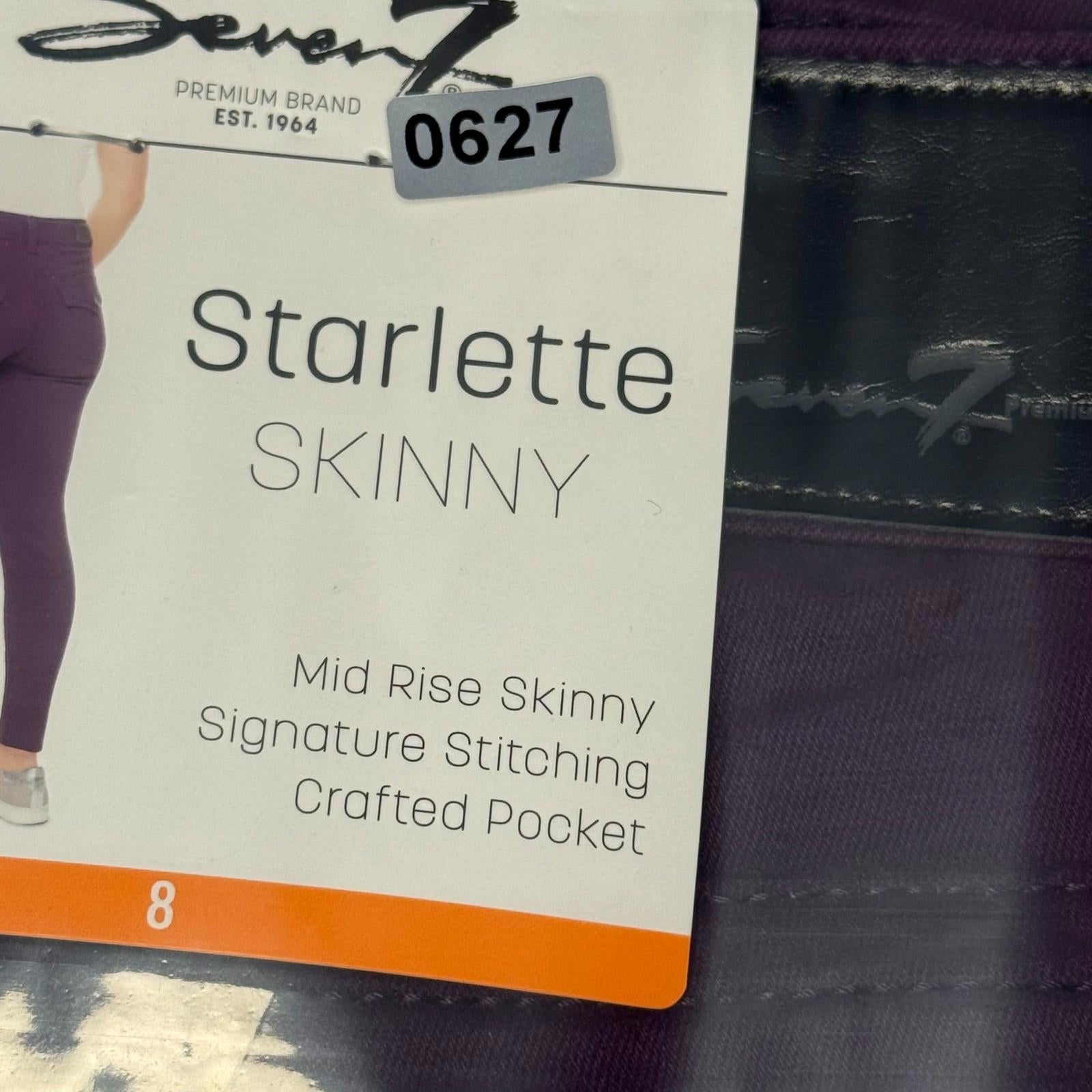 *NWT* Seven 7 “STARLETTE SKINNY”  Womens Jeans Sz 8 Signature Stitch Pockets