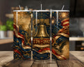 20 oz American History Stainless Steel Tumbler with Lid, Straw