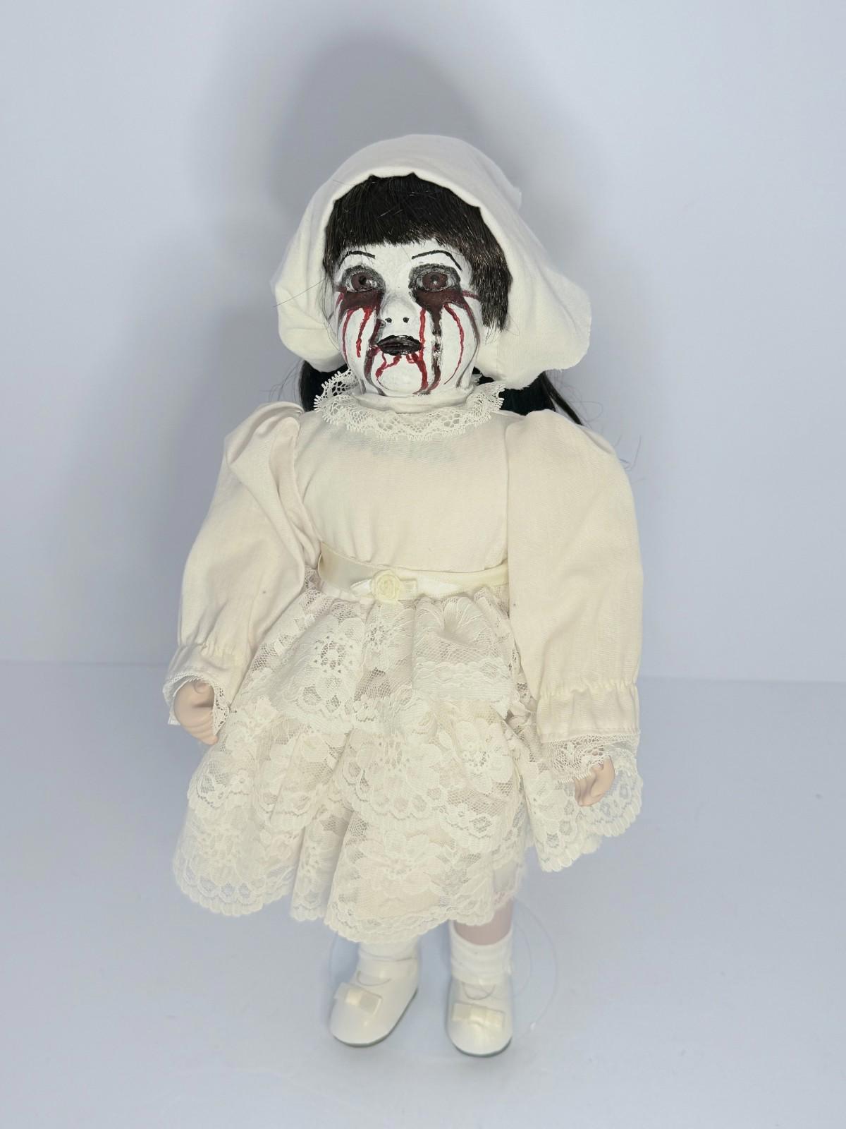 Sister Beatrice  - OOAK Scary Creepy Doll 14" Hand Painted Horror Haunting Art