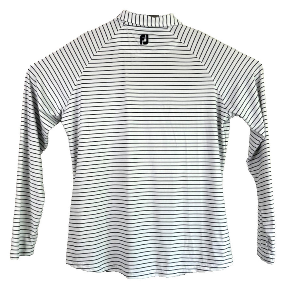 FootJoy Womens LS Pin Stripe Sun Protection Shirt Sz Large - Lighthouse - Golf