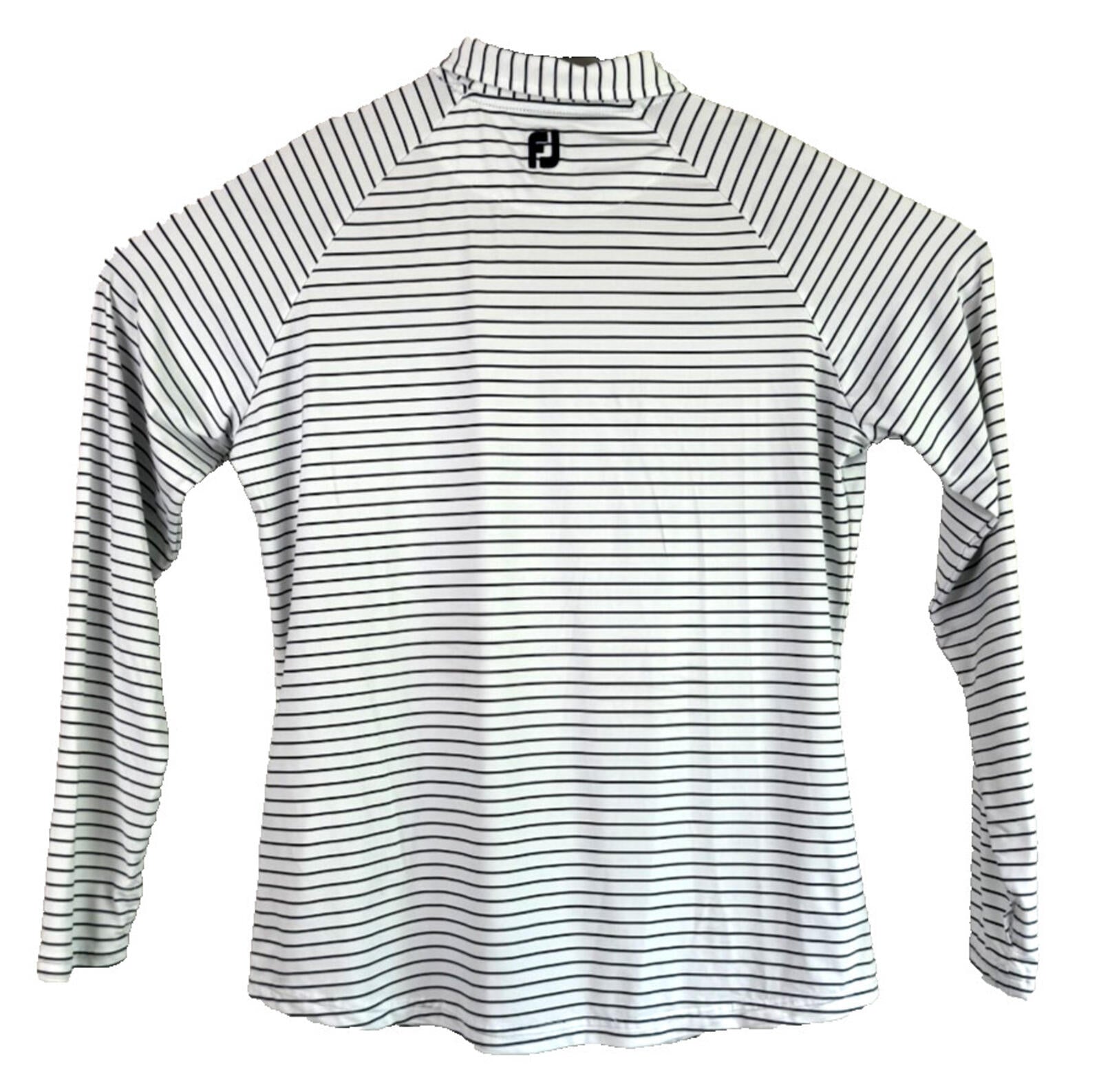 FootJoy Womens LS Pin Stripe Sun Protection Shirt Sz Large - Lighthouse - Golf