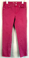Seven7 Jeans Womens 6 Pink Denim Slim Straight Mid Rise Colorful Retro 30x28