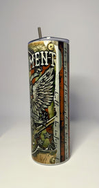 20 oz Second Amendment Stainless Steel Tumbler with Lid, Straw