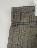 Columbia Omni-Wick Plaid Golf Hiking Shorts Brown 38W 12” Inseam