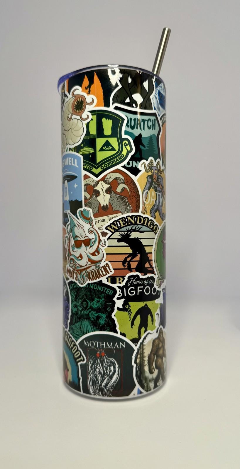 20 oz Cryptid Stainless Steel Tumbler with Lid, Straw