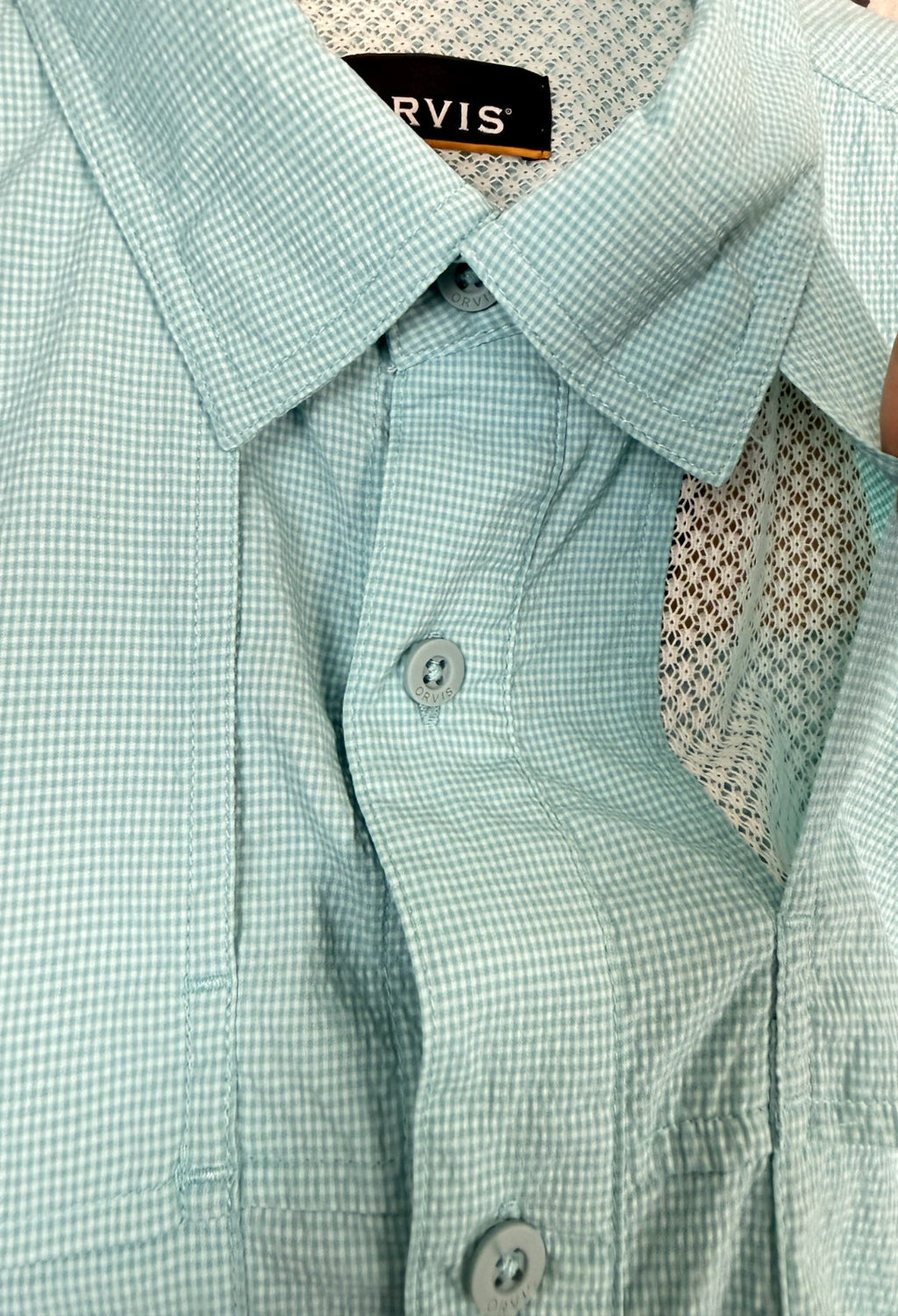 Orvis Open Air Caster Ventilated Short Sleeve Fishing Shirt Mens Sz Medium Blue