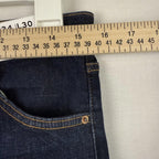 Topshop Jeans Size 12 Womens Jamie Flare Stretch Dark Wash Raw Hem