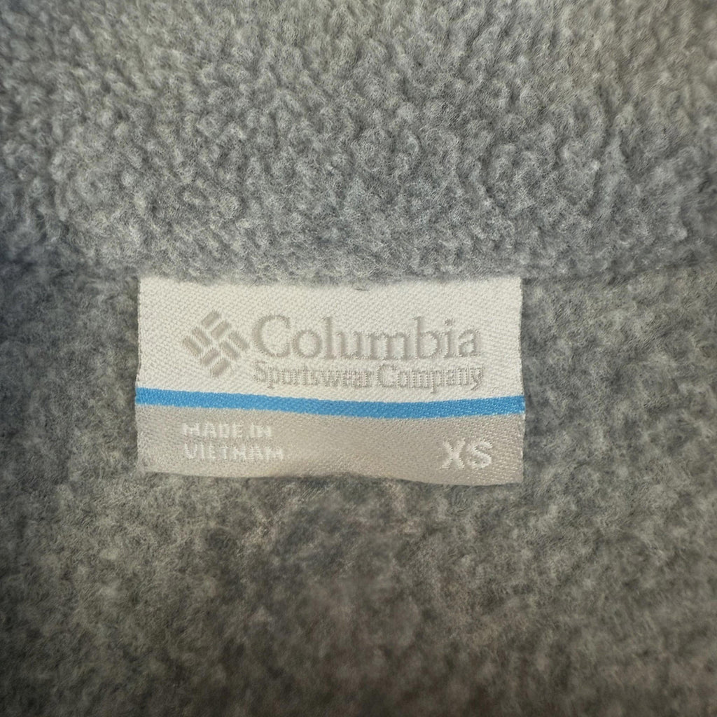 Columbia Jacket Womens Sz XS Gray Pink Accents Full Zip Pockets Fleece Outdoor
