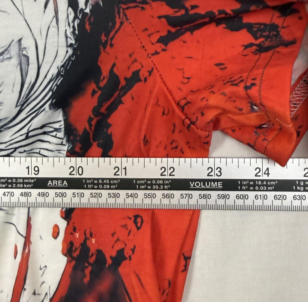 NWT Ouku Creepy Clown Pennywise Mens Size L All-Over Print Short Sleeve