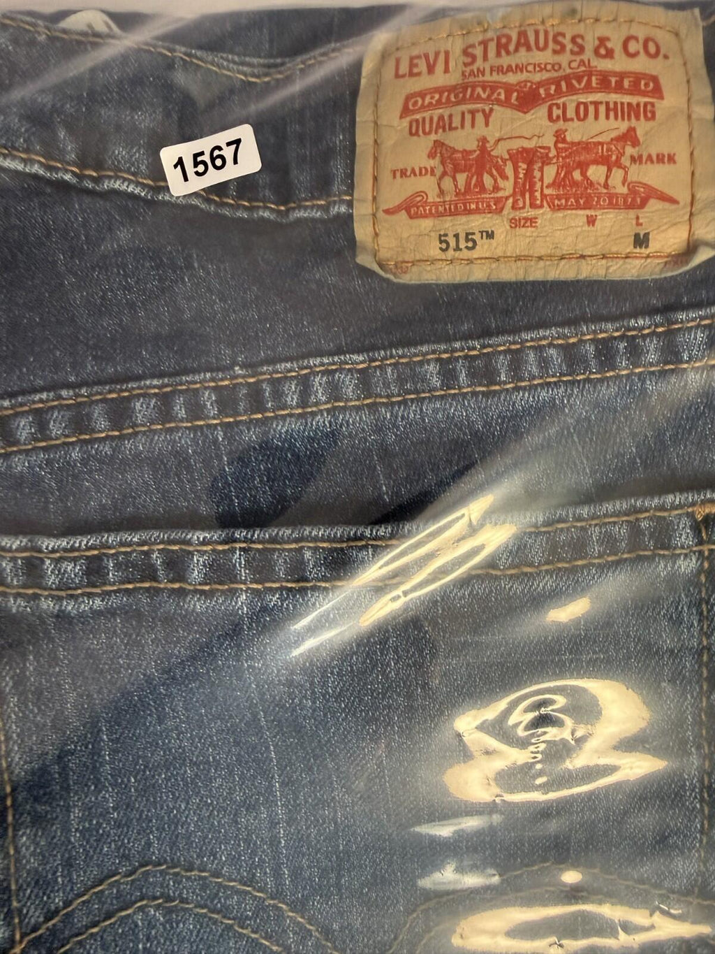Vtg Levis 515 Nouveau Boot Cut Stretch Denim Jeans Womens 16 M Blue Medium Wash