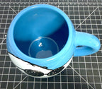 Peanuts Snoopy Dog Joe Cool 18 oz Blue Oval Ceramic Coffee Mug Cup Sunglasses