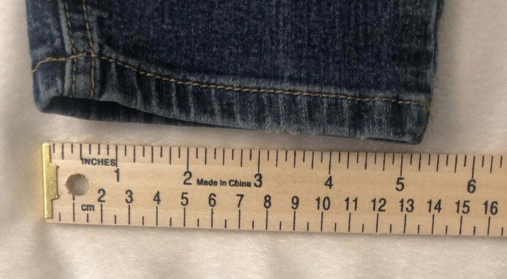 Reign Jeans Womens 14 Blue Skinny Leg Slim Fit Mid  Dark Wash Stretch