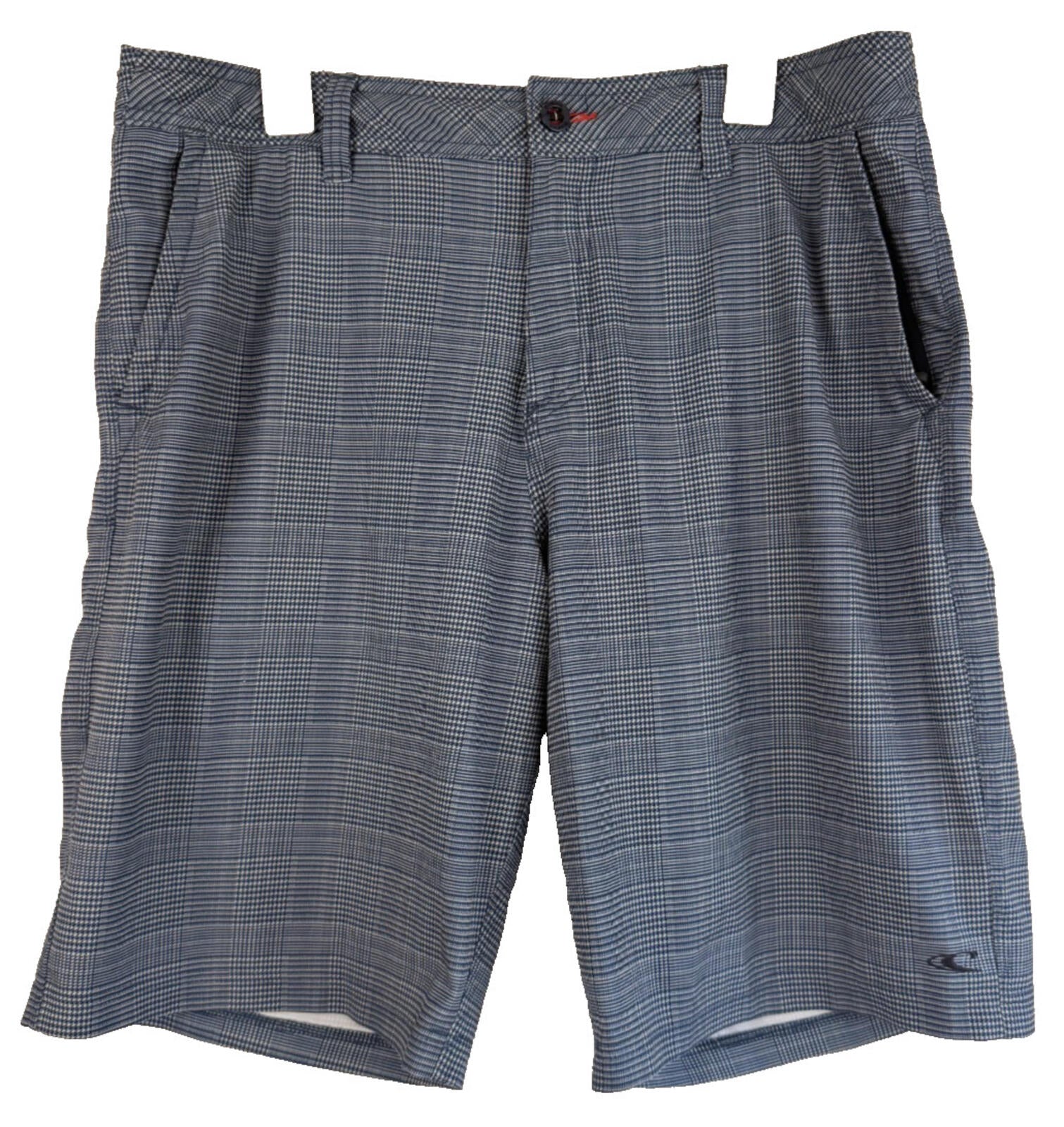 O'Neill Men's Hybrid Shorts Size 36 Blue and White Striped Walk Shorts Stretch