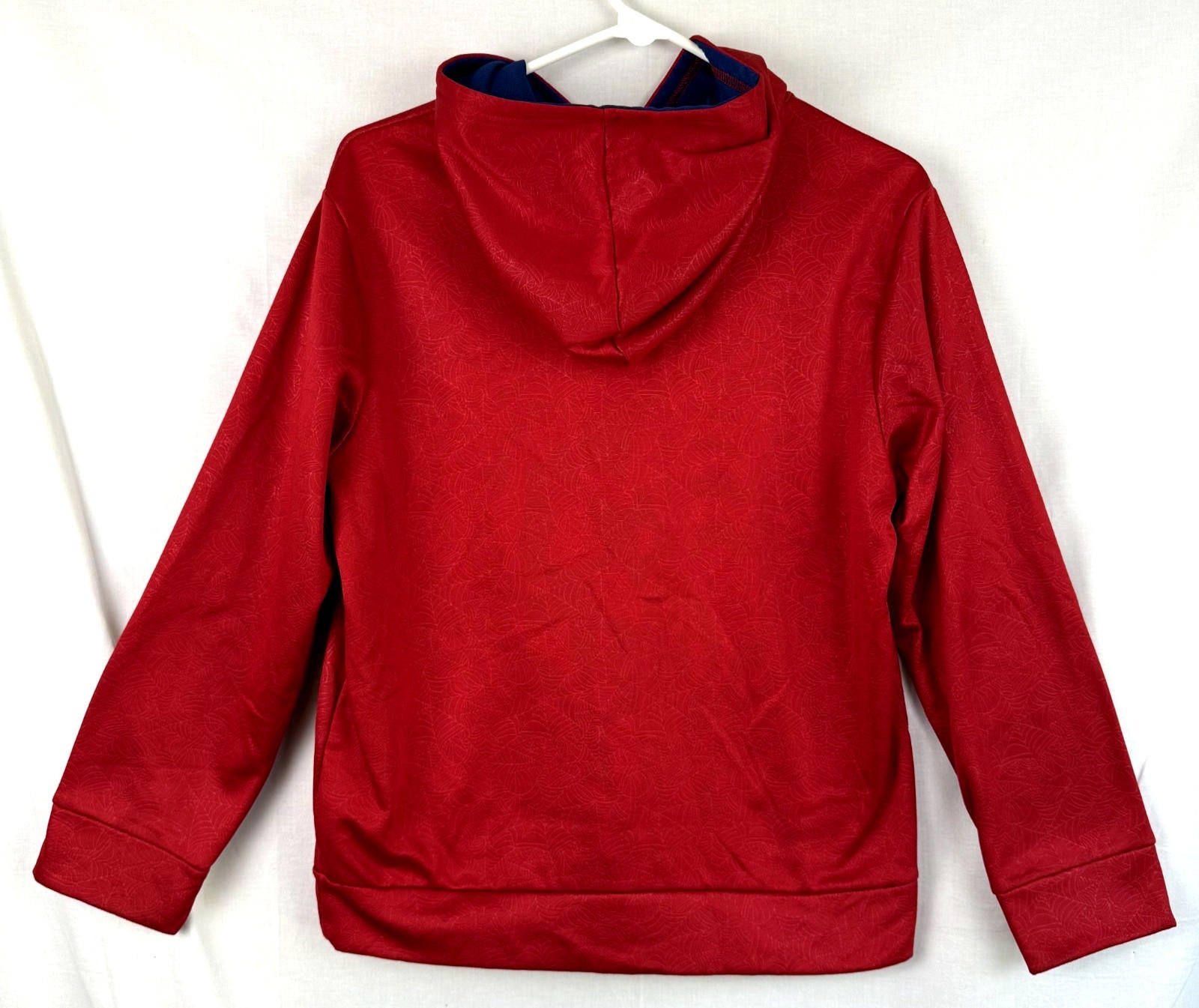Spiderman Hoodie Youth XL 14/16 Red Blue Spider Logo Pockets Marvel