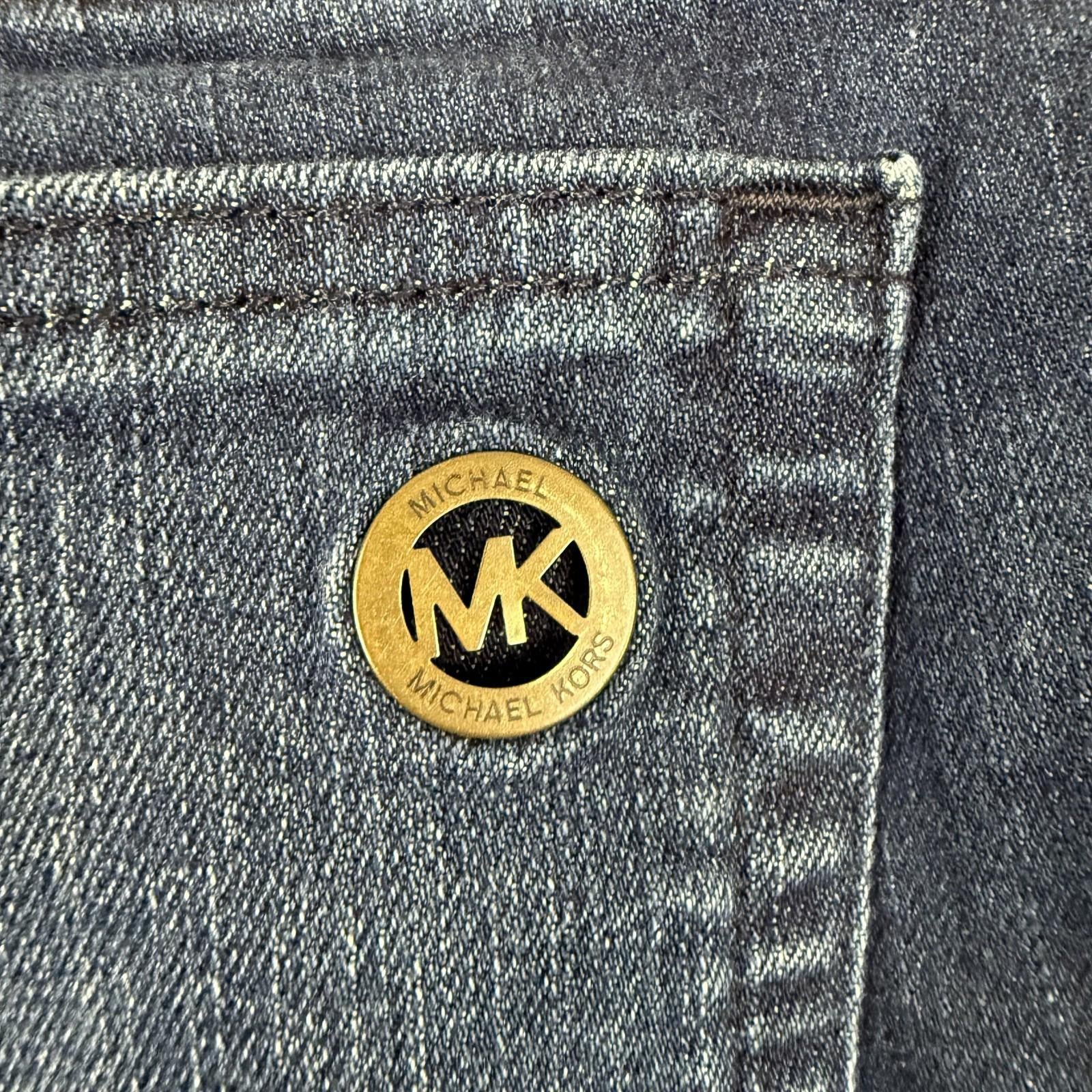 Michael Kors Womens Skinny Jeans Size 6 Blue Mid Rise Zipper Pocket Denim