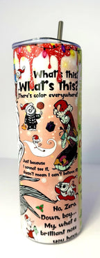 20 oz Nightmare Grinch Stainless Steel Tumbler with Lid, Straw