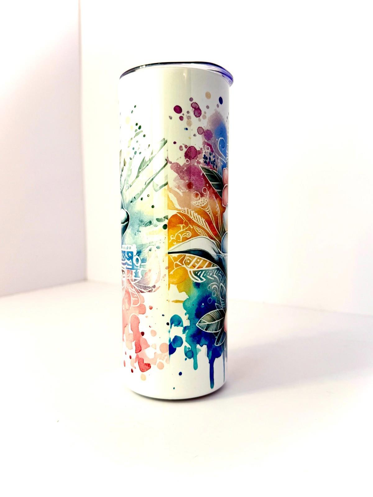 20 oz Dolphin Stainless Steel Tumbler with Lid, Straw