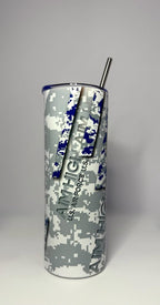 20 oz Air Force Stainless Steel Tumbler with Lid, Straw