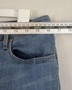 Levis 515 Boot Cut Stretch Blue Jeans Womens Sz 12 Short Raw Hem