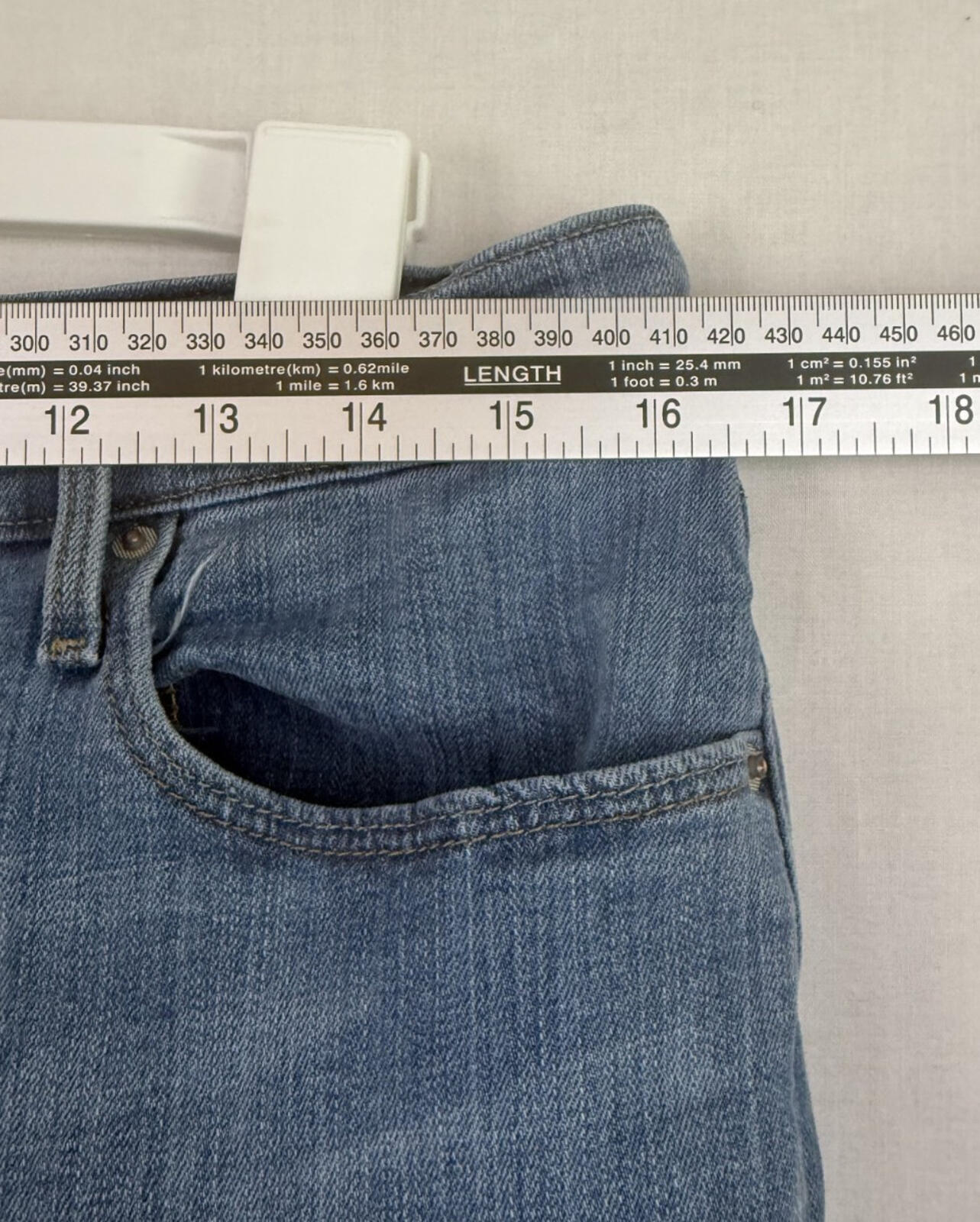 Levis 515 Boot Cut Stretch Blue Jeans Womens Sz 12 Short Raw Hem