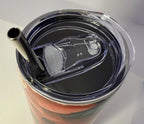 20 oz Poinsettia Stainless Steel Tumbler with Lid, Straw