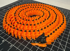 3D Printed LONG Dragon/Snake - PLA - Orange and Black - 5 Feet 4 Inches