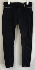 Banana Republic Mid Rise Skinny Jeans Womens Size 30L Black ~zip pockets w/ belt