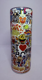 20 oz I Love the 80's  Stainless Steel Tumbler with Lid, Straw