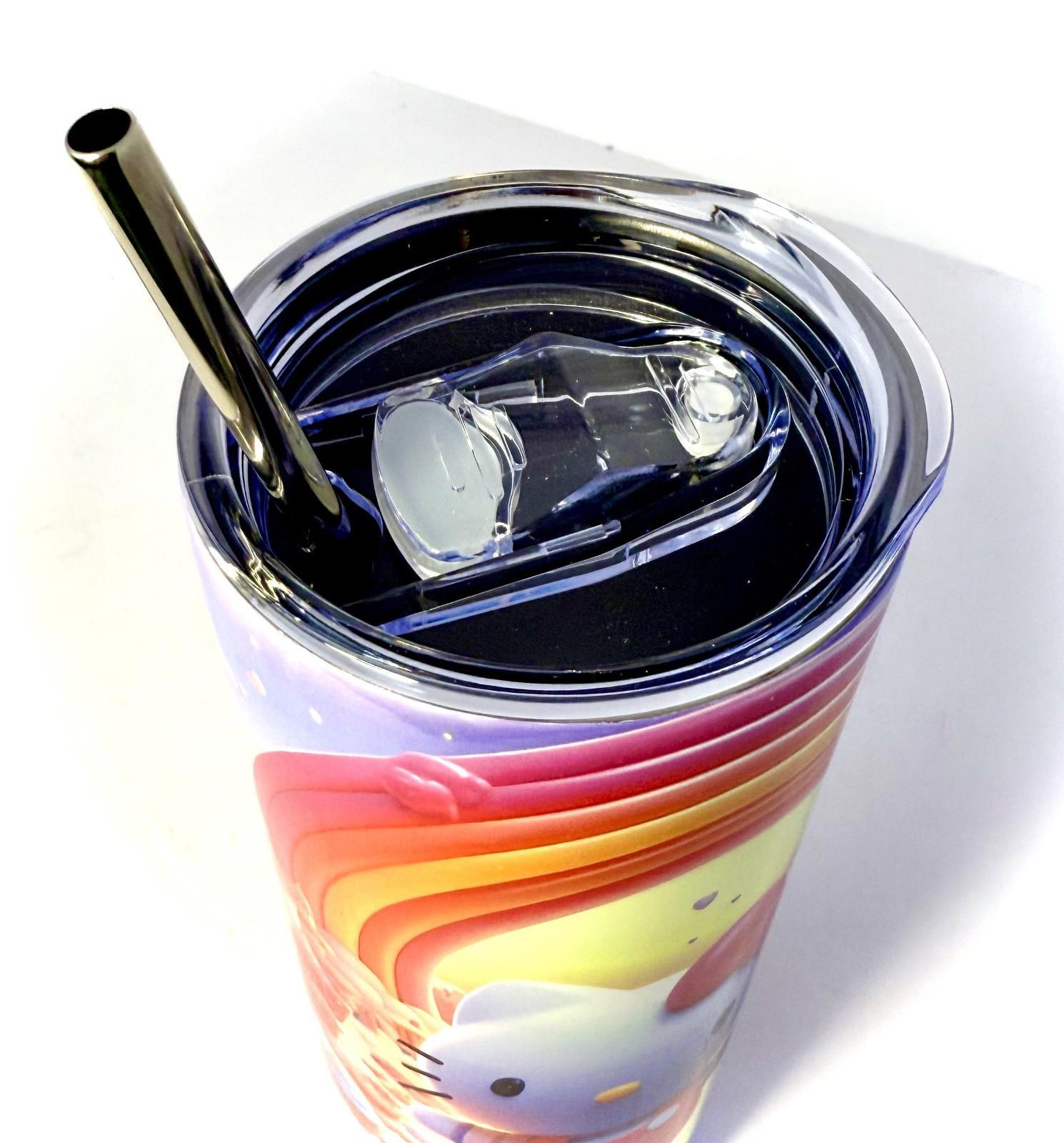 20 oz Hello Kitty Stainless Steel Tumbler with Lid, Straw
