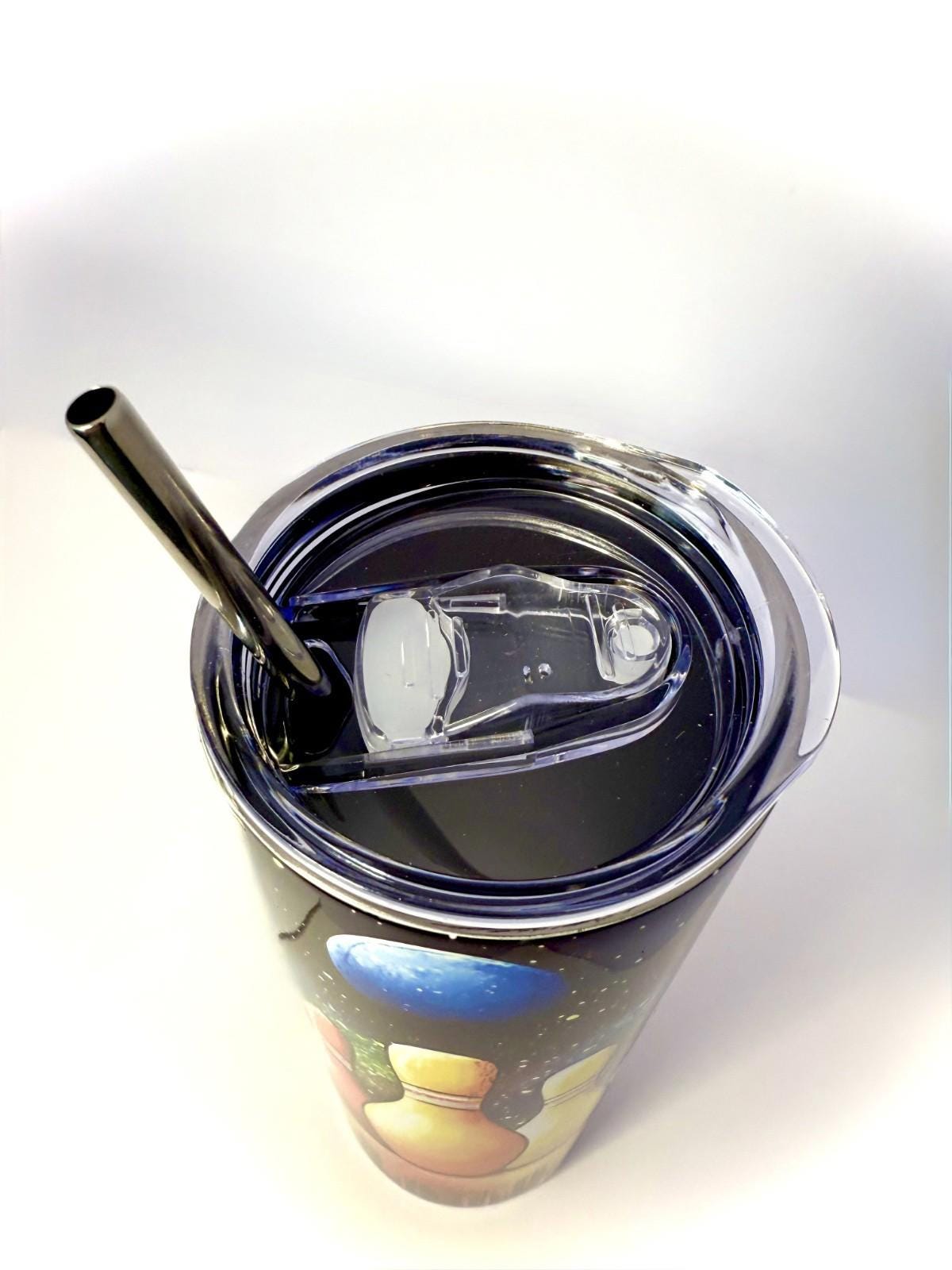 20 oz Space Bowling Stainless Steel Tumbler with Lid, Straw