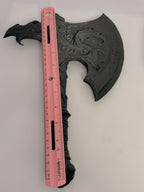 3D Printed Dragon Axe - Black - PLA